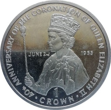 Gibraltar 1 crown 1993, KM#143