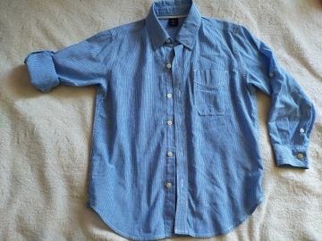 Błękitna koszula w białe paski Gap Kids 6/7 122 cm