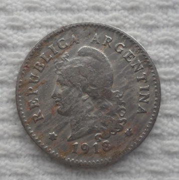 Argentyna Republika 10 centavo 1918 KM# 35
