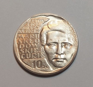 10 złotych 1967 - Maria Skłodowska Curie (st.1)