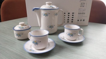 Komplet do herbaty 8 cz ceramika Tułowice