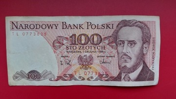 Banknot 100 zł z 1988r, Seria TL.