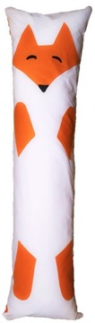 Długa bawełniana poduszka LIS 140x40 pomarańczowa