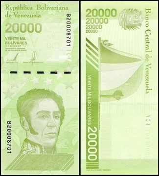 WENEZUELA 20000 BOLIVARES 2019 UNC