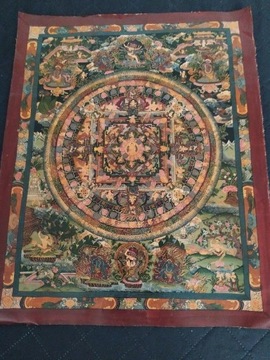 Mandala,Budda, Tybet , oryginał.