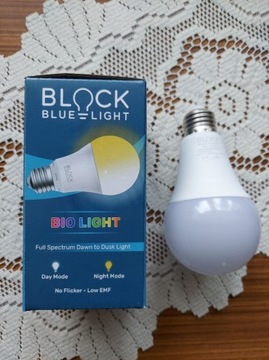 BlockBlueLight NOWA żarówka LED BioLight E26  