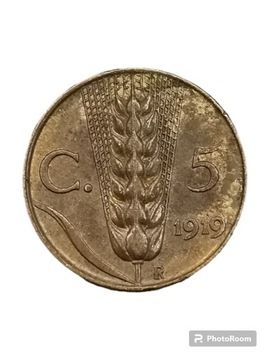 Włochy 5 centesimi 1919