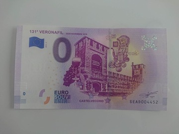 Banknot 0 Euro 131 Veronafil  Włochy 