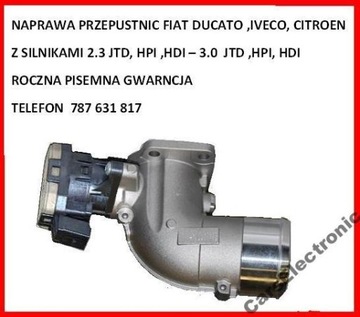 REGENERACJA PRZEPUSTNIA FIAT DUCATO IVECO 2.3 3.0