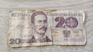 Banknoty 20 zł PRL