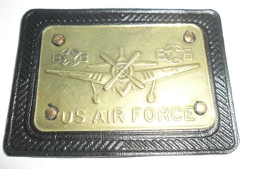 Plakietka mosiężna United States Air Force.Samolot