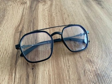 Oprawki unisex ovesize okulary korekcyjne czarne