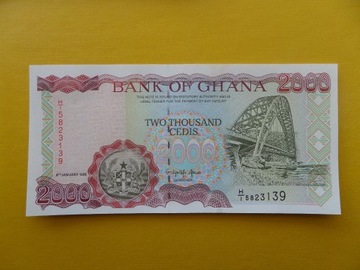 GHANA 2000 Cedis 1995 Pick 30b UNC DUŻY