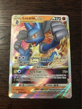 Karta pokemon Lucario Vstar oryginalna.