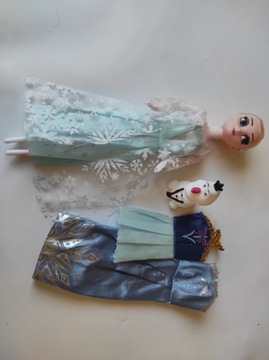 Lalki Elsa z Olafem plus sukienki 