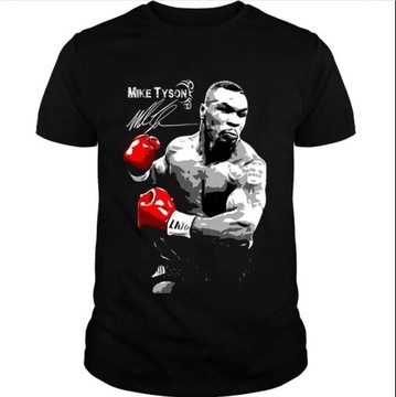 Koszulka L Mike tyson boks tshirt czarna boxing