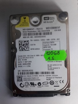 Dysk twardy 2,5"   WD  120GB Scorpio