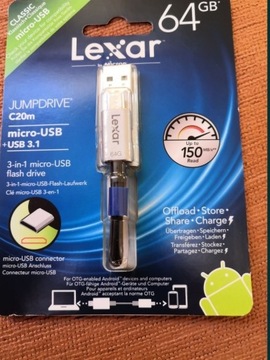 Pendrive Lexar 64GB Jumpdrive