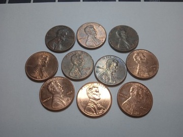 II/1  USA 1 CENT 2022,21,19,17,05,02,00,1994,93,82