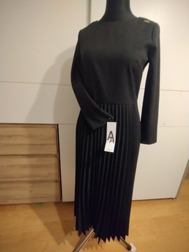 Sukienka A&A collection czarna 42xl plisowana nowa