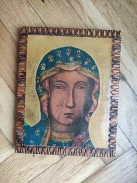 Ikona obrazek na drewnie Madonna Matka Boska 