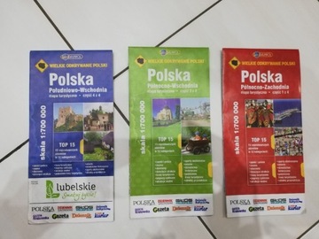 Mapy 'Wielkie odkrywanie Polski'. 