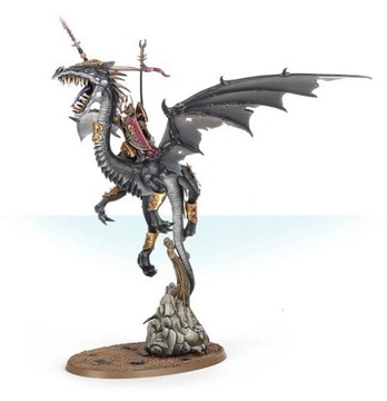 Dreadlord/Sorceress on Black Dragon Dark Elves WFB