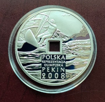 Srebrne 10 złotych Pekin 2008 r. 