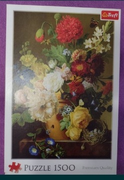 Puzzle 1500 kwiaty art malarstwo Trefl