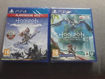 2 gry Horizon Zero Dawn Horizon Forbidden West PS4/PS5 nowe, PL pudełko