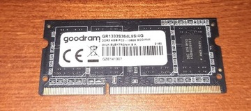 Pamięć RAM do laptopa 4GB 1333 MHz DDR3 SODIMM