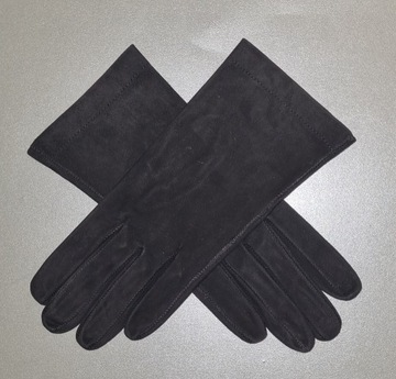 Rękawiczki zamsz cienkie czarne T.Kowalski L