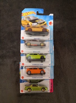 5x hot wheels Honda & Mazda RX-7