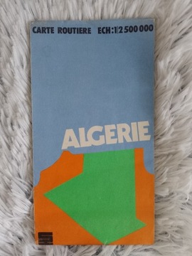 Algerie carte routiere 1976 mapa