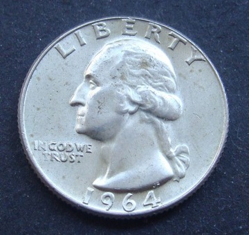 USA - Quarter Dollar 1964 D - Srebro