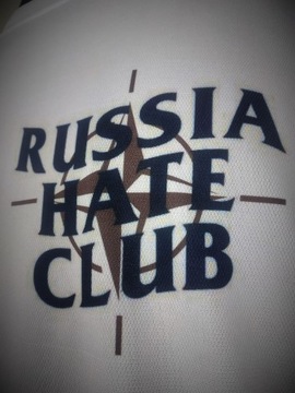 T-shirt sport Russia Hate Club Biała męska nato XL