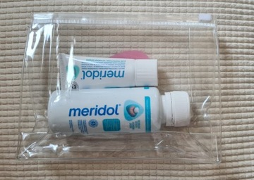 Meridol płyn 100 ml i pasta 20 ml,kosmetyczka