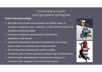 Frezowanie posadzki pod ogrzewanie podłogowe