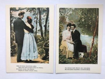 2 pocztówki z początku XX wieku F. Zielińskiego
