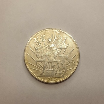 Meksyk 1 peso 1910 1014 kopia posrebrzana 