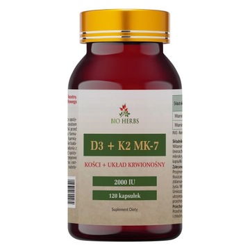 BIO HERBS D3+K2 MK-7 120KAP