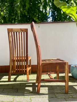 Krzesła teakowe drewniane wygodne kolonialne egzotyczne