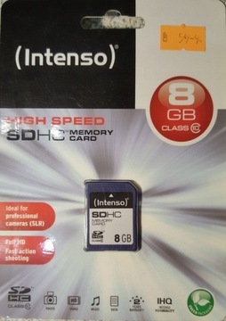 SDHC INTENSO 8GB High Speed nowa