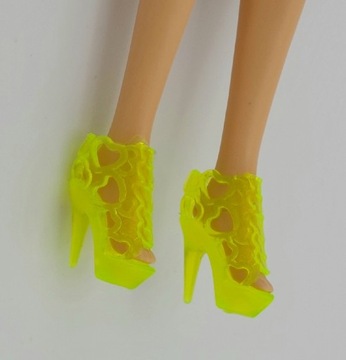 Buty dla lalki Barbie Standard i Curvy żółte