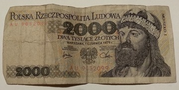 Banknot Polska 1979 