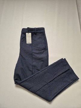 Granatowe garniturowe spodnie damskie Mango XL 42