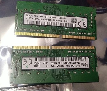 RAM do laptopa, 2szt DDR4 8gb 3200Mhz, SA2-11