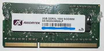 Pamięć AXIOMTEK 2GB DDR3L 1600 S0DIMM