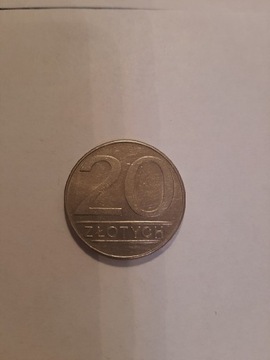 Sprzedam monetę polską 20 zł. Z roku 1987