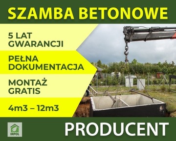 SZAMBO BETONOWE 10M3 Zbiornik na szambo deszczówkę